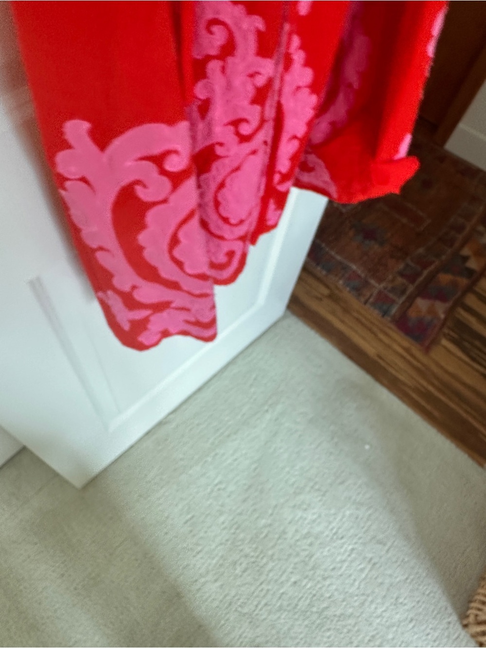 Boden Red Midi Dress with Pink Embroidery - Picture 4 of 6